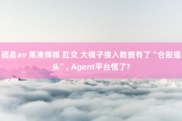 國產av 果凍傳媒 肛交 大模子接入数据有了“合股插头”， Agent平台慌了?