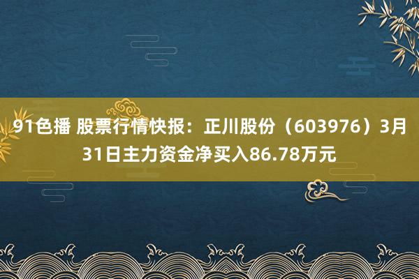 91色播 股票行情快报：正川股份（603976）3月31日主力资金净买入86.78万元