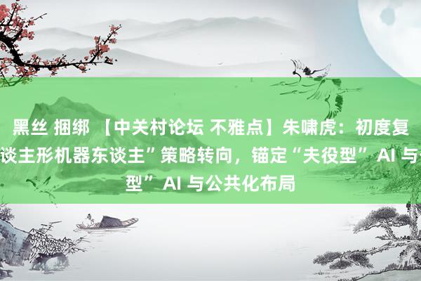 黑丝 捆绑 【中关村论坛 不雅点】朱啸虎：初度复兴“退出东谈主形机器东谈主”策略转向，锚定“夫役型” AI 与公共化布局