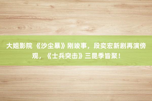大姐影院 《沙尘暴》刚竣事，段奕宏新剧再演傍观，《士兵突击》三昆季皆聚！