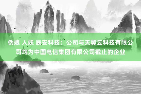 伪娘 人妖 辰安科技：公司与天翼云科技有限公司均为中国电信集团有限公司截止的企业