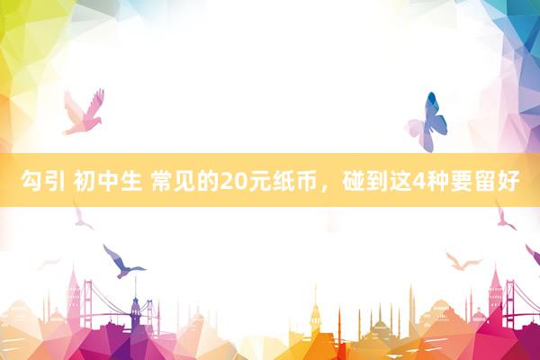 勾引 初中生 常见的20元纸币，碰到这4种要留好