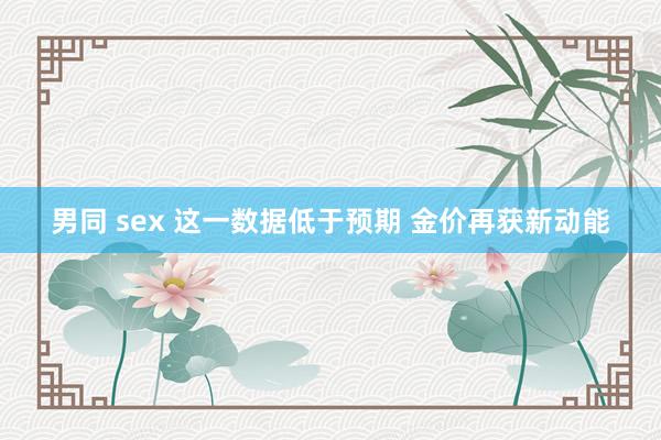 男同 sex 这一数据低于预期 金价再获新动能
