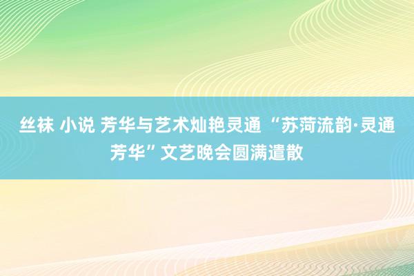 丝袜 小说 芳华与艺术灿艳灵通 “苏菏流韵·灵通芳华”文艺晚会圆满遣散